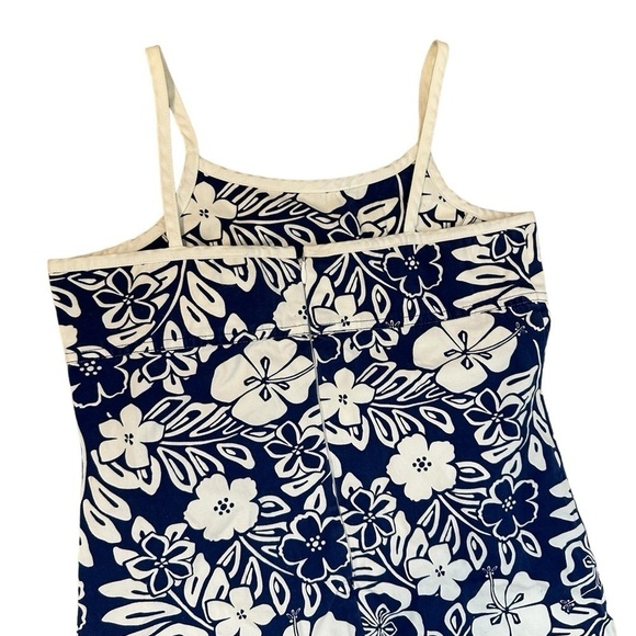Old Navy Hibiscus Navy Cotton Strap Short Hawaiian Dress Size Girls 14 Tropical - Picture 4 of 5